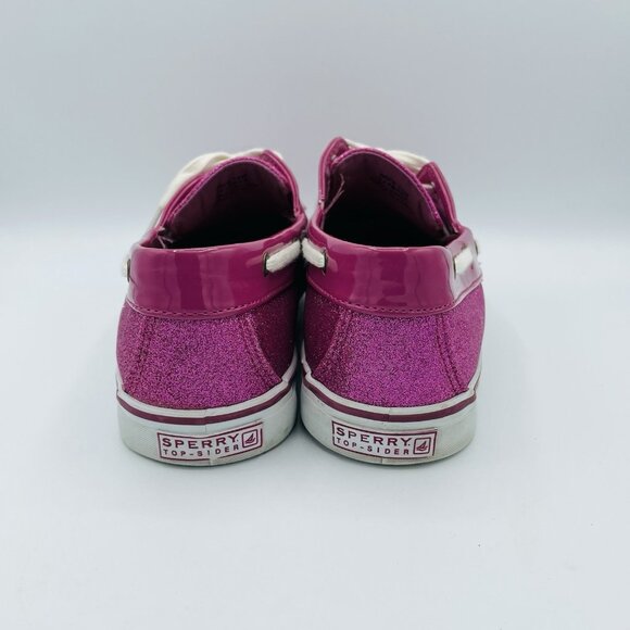 Sperry Top Siders Womens Size 11 M Pink Glitter Shiny Boat Shoes Lace Up Sneaker - Picture 7 of 11